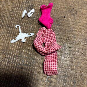 Topper Dawn Doll clothes Montgomery Wards pink bathing suit gingham pants